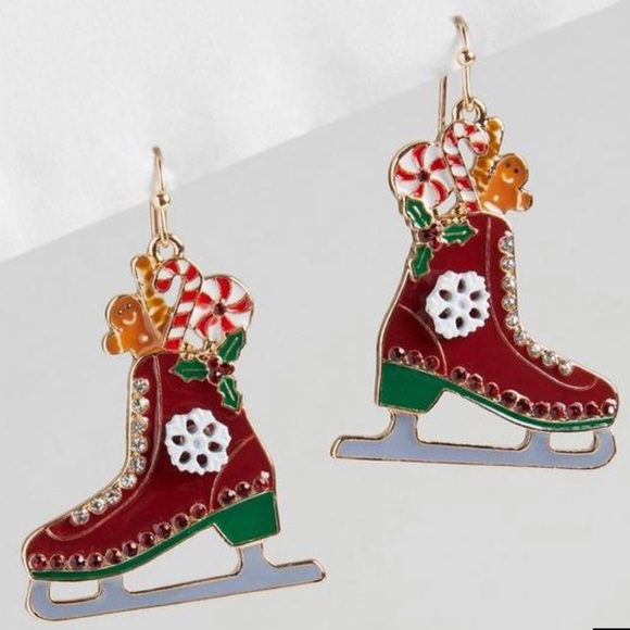 Torrid NWT Holiday Skate Earrings - Picture 1 of 12